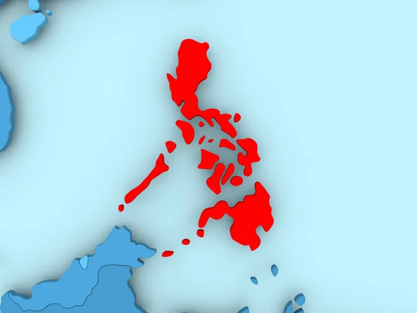 Χάρτης των Φιλιππίνων — Φωτογραφία Αρχείου
