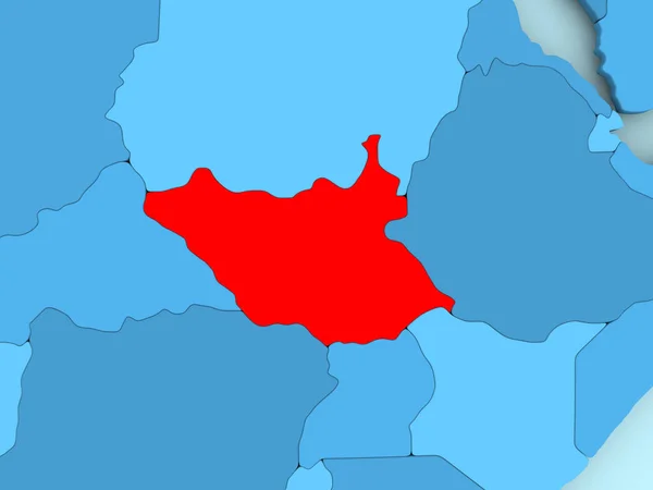 Mapa Sudanu Południowego — Zdjęcie stockowe