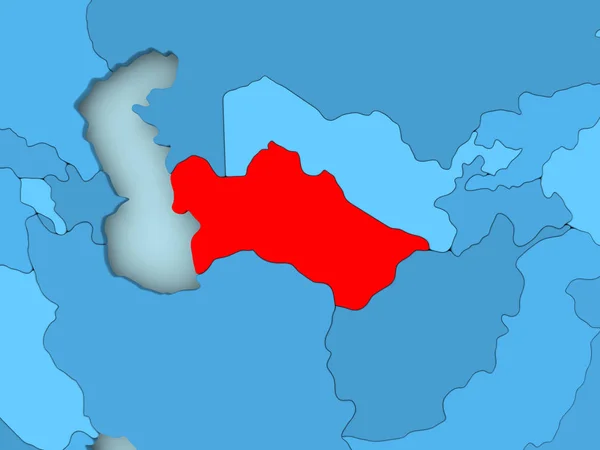Χάρτης του Τουρκμενιστάν — Φωτογραφία Αρχείου
