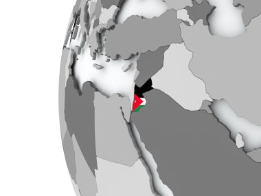 Jordan bayrak ile dünya üzerinde