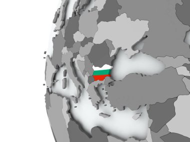 Bulgaristan bayrağı ile dünya üzerinde