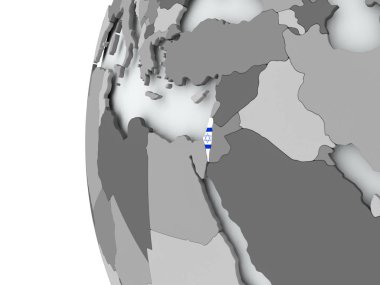 İsrail bayrağı ile dünya üzerinde