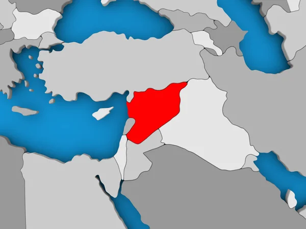 La mappa di Siria — Foto Stock