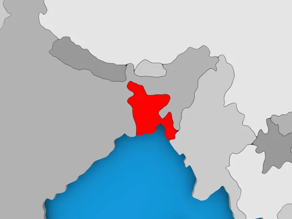 Χάρτης του Μπαγκλαντές — Φωτογραφία Αρχείου