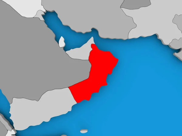 O mapa de Omã — Fotografia de Stock