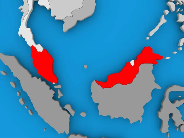 Карта Малайзії — стокове фото