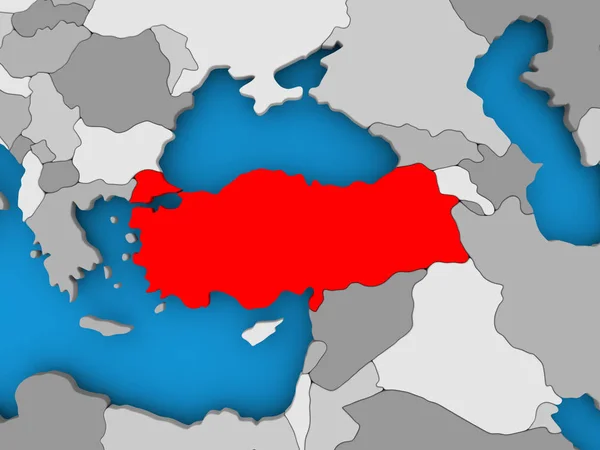 La mappa di Turchia — Foto Stock