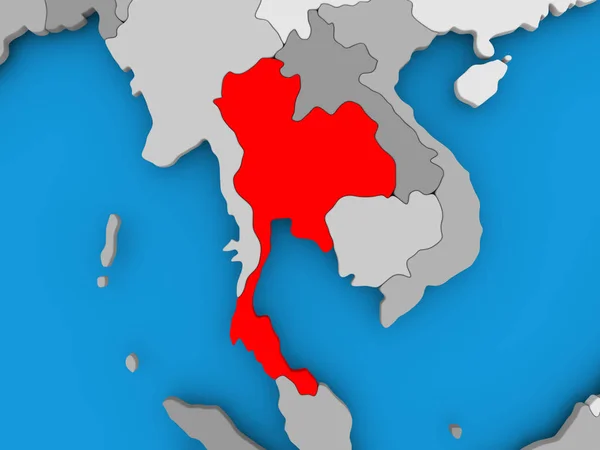 Karta över thailand — Stockfoto