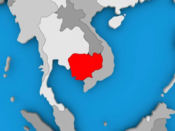 カンボジアの地図 — ストック写真