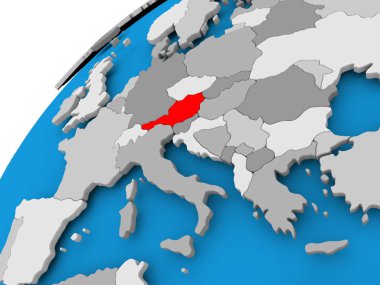 Avusturya Haritası kırmızı