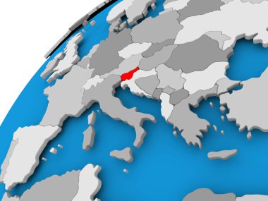 Harita Slovenya kırmızı