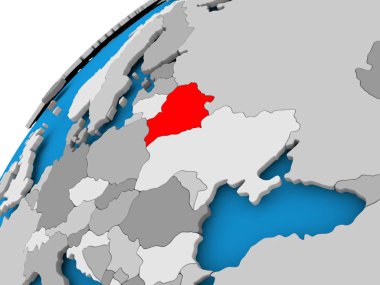 Kırmızı Beyaz Rusya Haritası