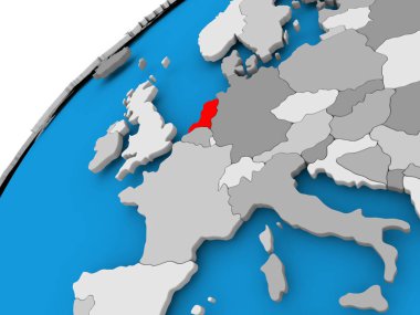 Hollanda Haritası kırmızı