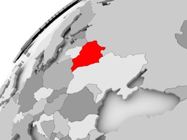 Gri siyasi dünya üzerinde Beyaz Rusya