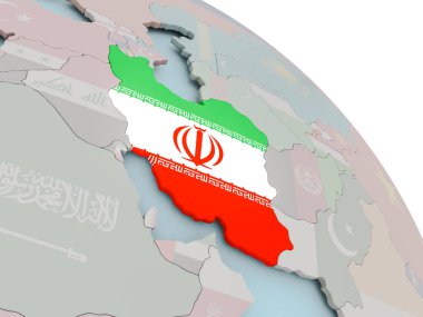 Iran Haritası bayrak ile
