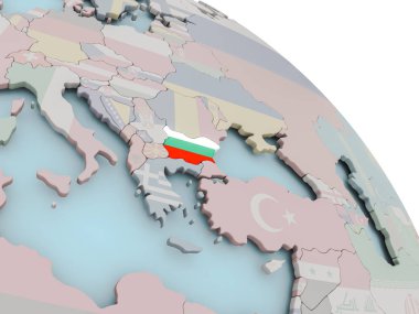 Bulgaristan Haritası bayrak ile