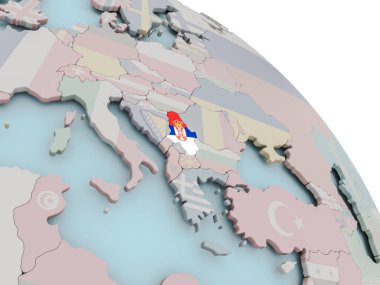 Harita Sırbistan bayrağı