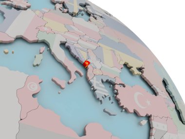 Bayrağı ile Karadağ Haritası