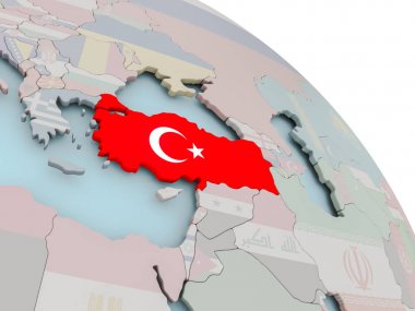 bayrak ile Türkiye Haritası