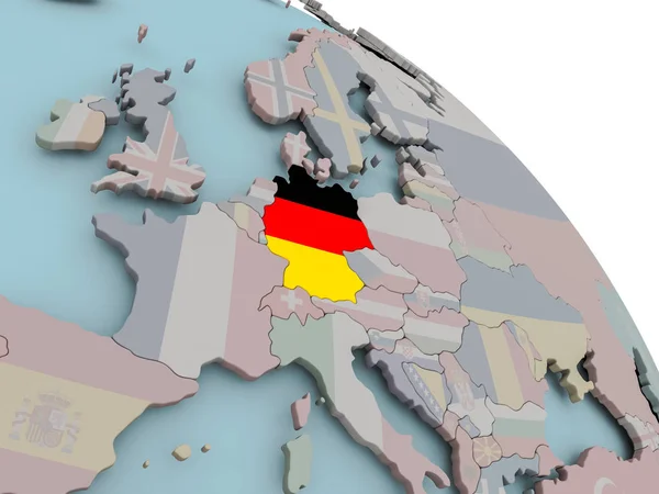 Map of Germany with flag — Stock Photo, Image