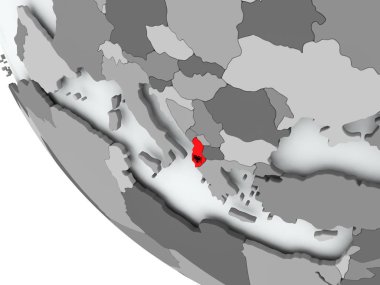 Arnavutluk bayrağı siyasi dünya üzerinde