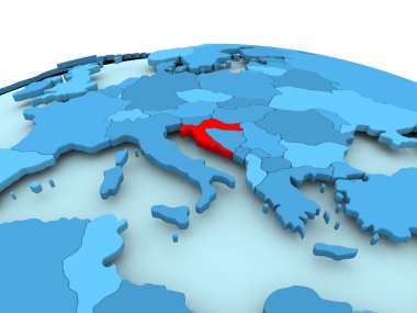 Hırvatistan mavi siyasi dünya üzerinde