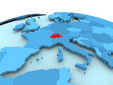 İsviçre mavi siyasi dünya üzerinde