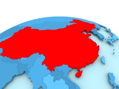 Çin mavi siyasi dünya üzerinde