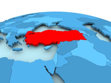 Türkiye'de mavi siyasi dünya üzerinde