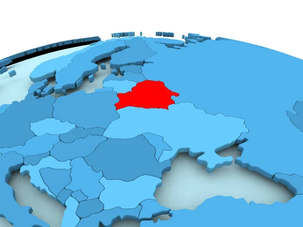 白俄罗斯关于政治的蓝色地球 — 图库照片