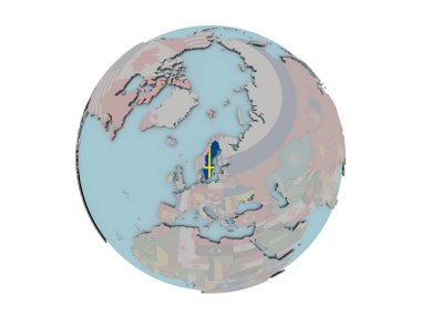 İsveç bayrağı dünya üzerinde