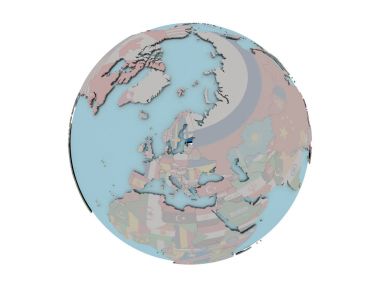 Estonya bayrağı dünya üzerinde