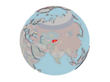 Kırgızistan bayrağı dünya üzerinde