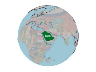Suudi Arabistan bayrağı dünya üzerinde