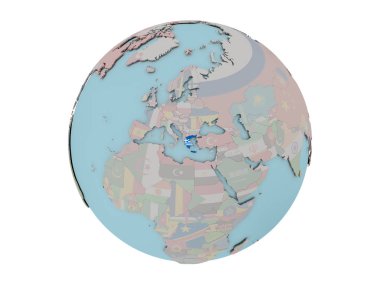 Yunanistan ile dünya üzerinde bayrak