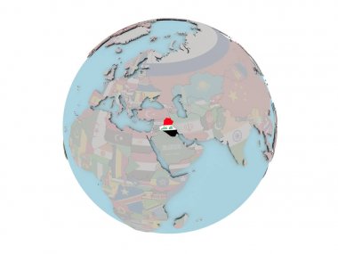 Irak dünya üzerinde bayrak ile