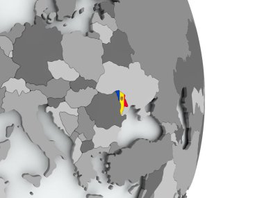 Bayrağı ile Moldova Haritası