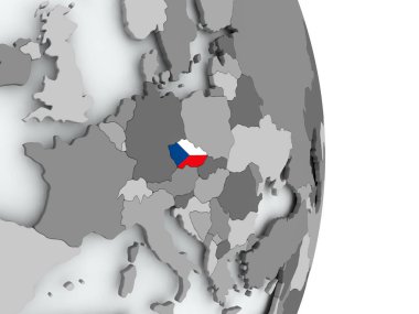 Bayrak ile Çek Cumhuriyeti haritası