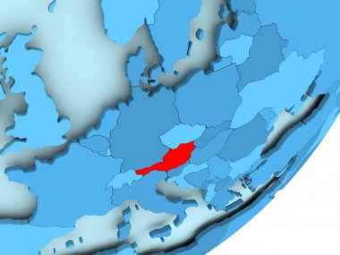 Avusturya haritada mavi siyasi dünya