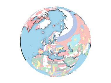 Letonya izole küre üzerinde