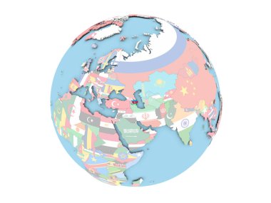 Azerbaycan izole küre üzerinde