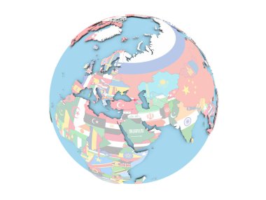 Gürcistan izole küre üzerinde