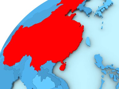 Çin mavi dünya üzerinde