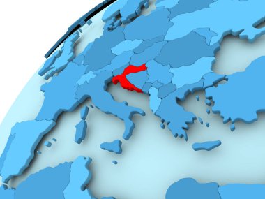 Hırvatistan mavi dünya üzerinde