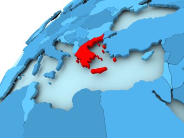 Yunanistan mavi dünya üzerinde