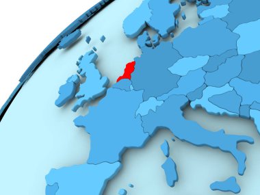 Mavi dünya üzerinde Hollanda