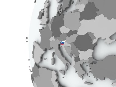Slovenya bayrağıyla dünya üzerinde