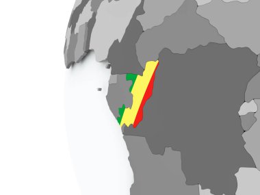 Kongo bayrak ile dünya üzerinde
