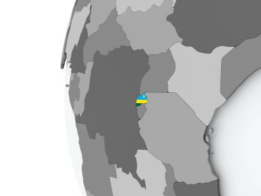 Ruanda bayrak ile dünya üzerinde