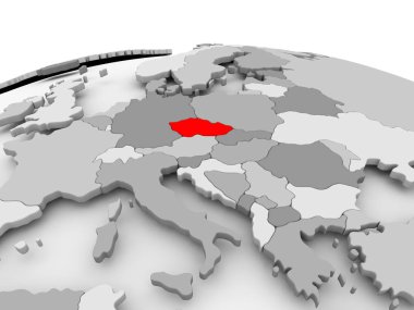 Çek Cumhuriyeti gri dünya üzerinde